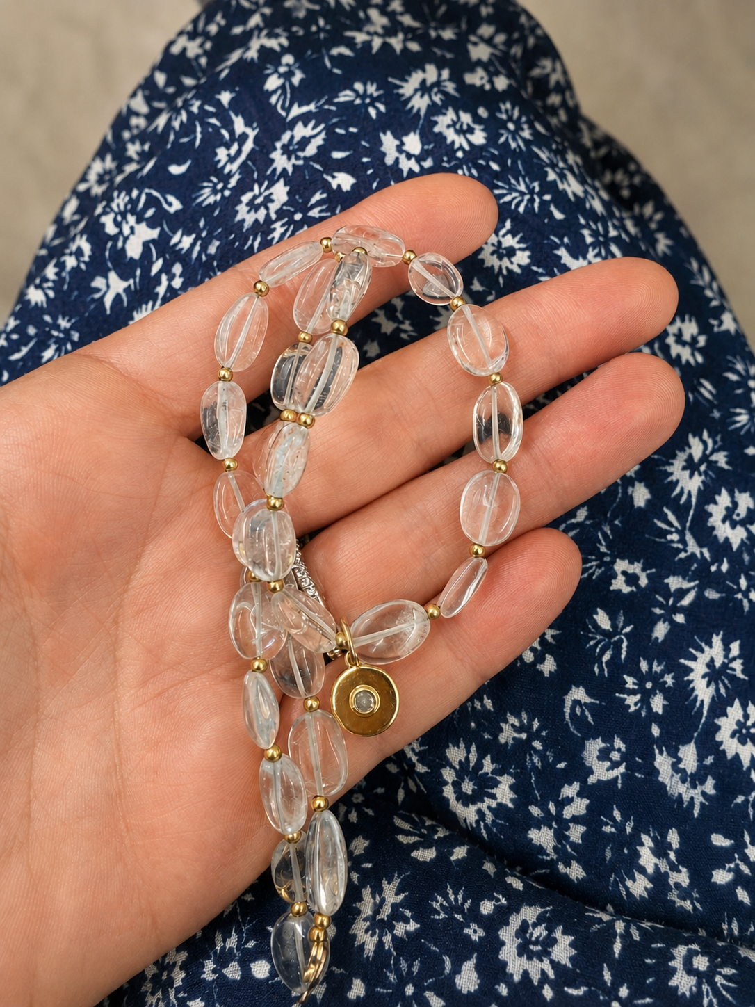 Clear Quartz Necklace With Drop
