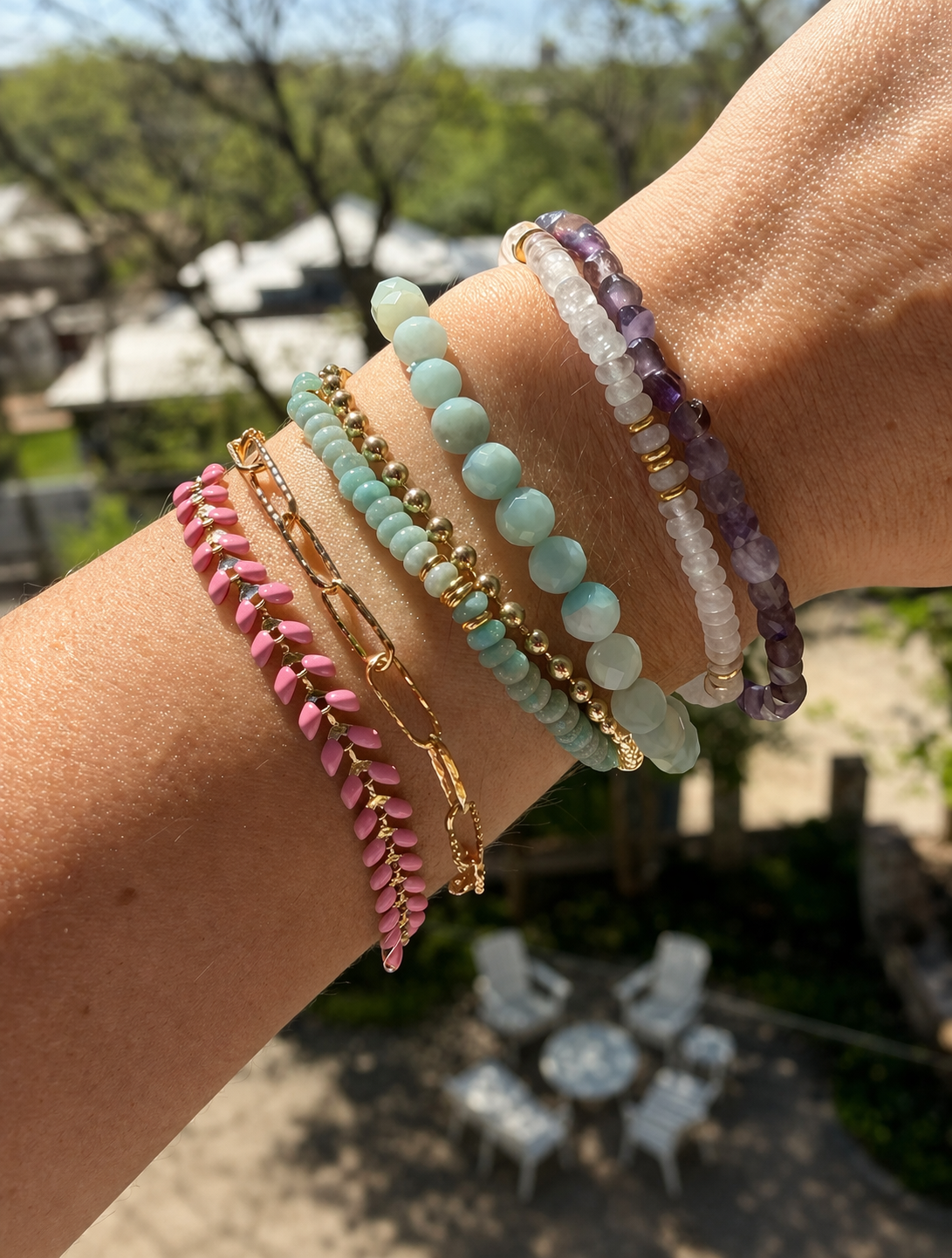 Gemstone Stack Bracelet