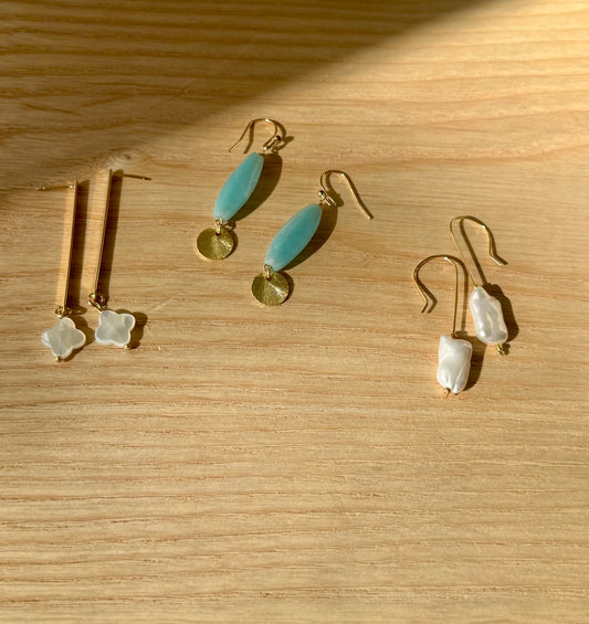 Mother of Pearl Stick Earrings