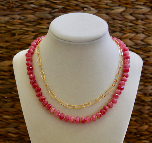 Strawberry Quartz Necklace