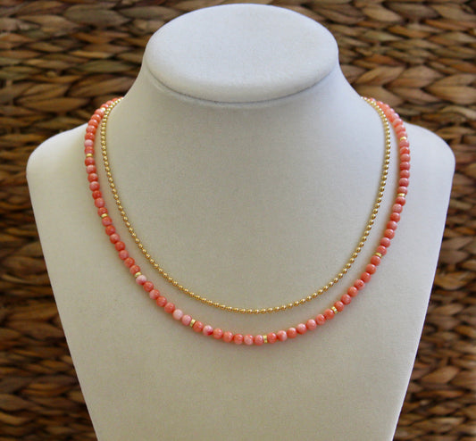 Coral Beaded Necklace
