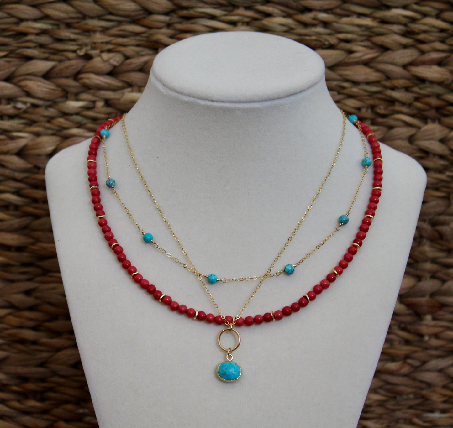 Turquoise Ball Necklace