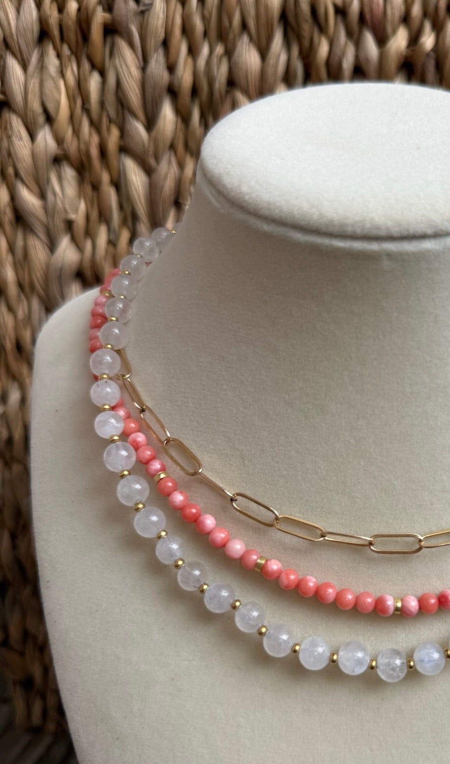 Moonstone Beaded Necklace