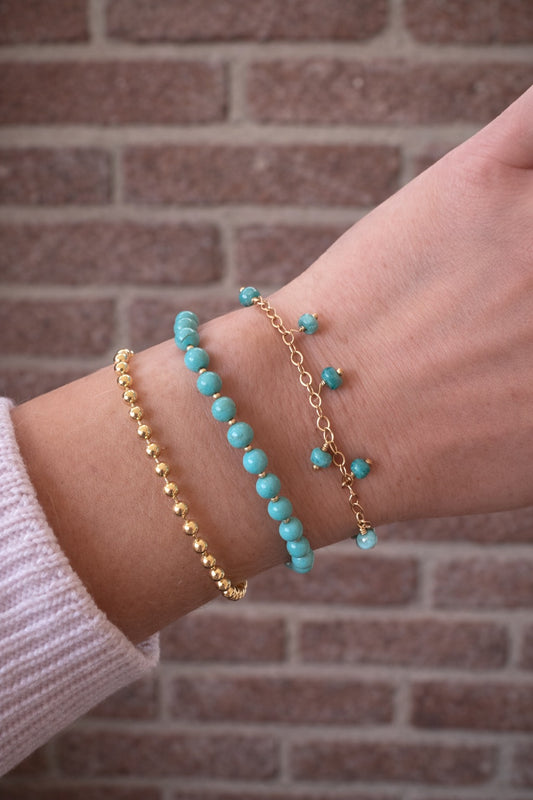 Small Amazonite Ball Bracelet