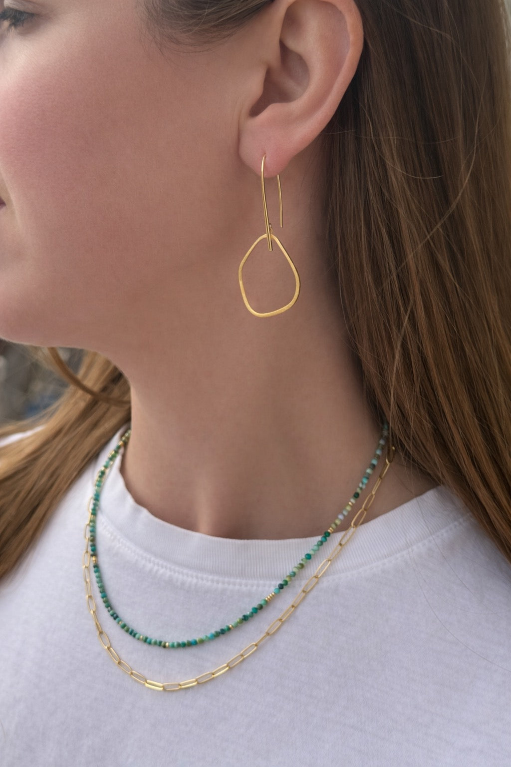Turquoise Microbead Necklace