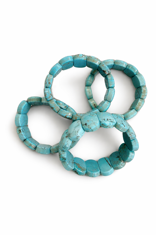 Reconstituted Turquoise Bracelet