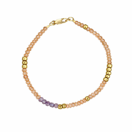 Carnelian and Amethyst Bracelet