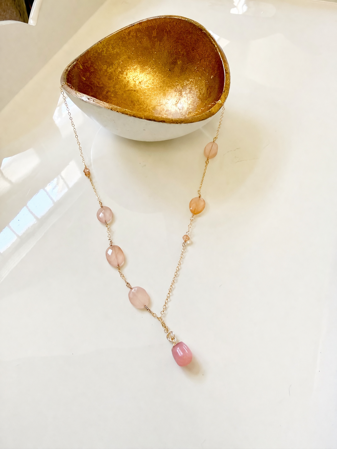 Pink Chalcedony Necklace