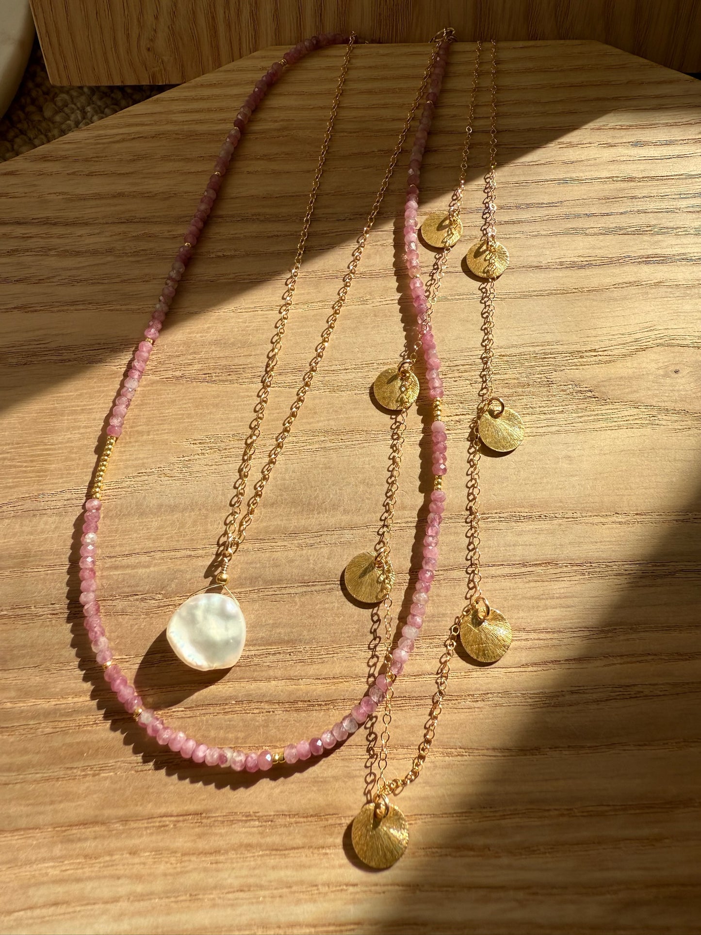 Gold Disc Necklace