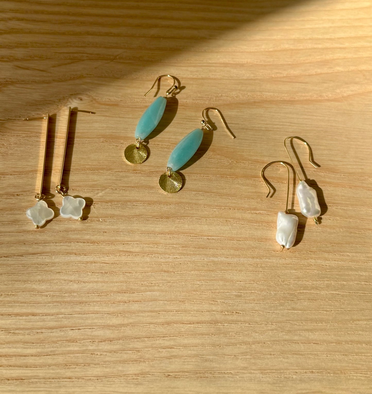 Mother of Pearl Stick Earrings