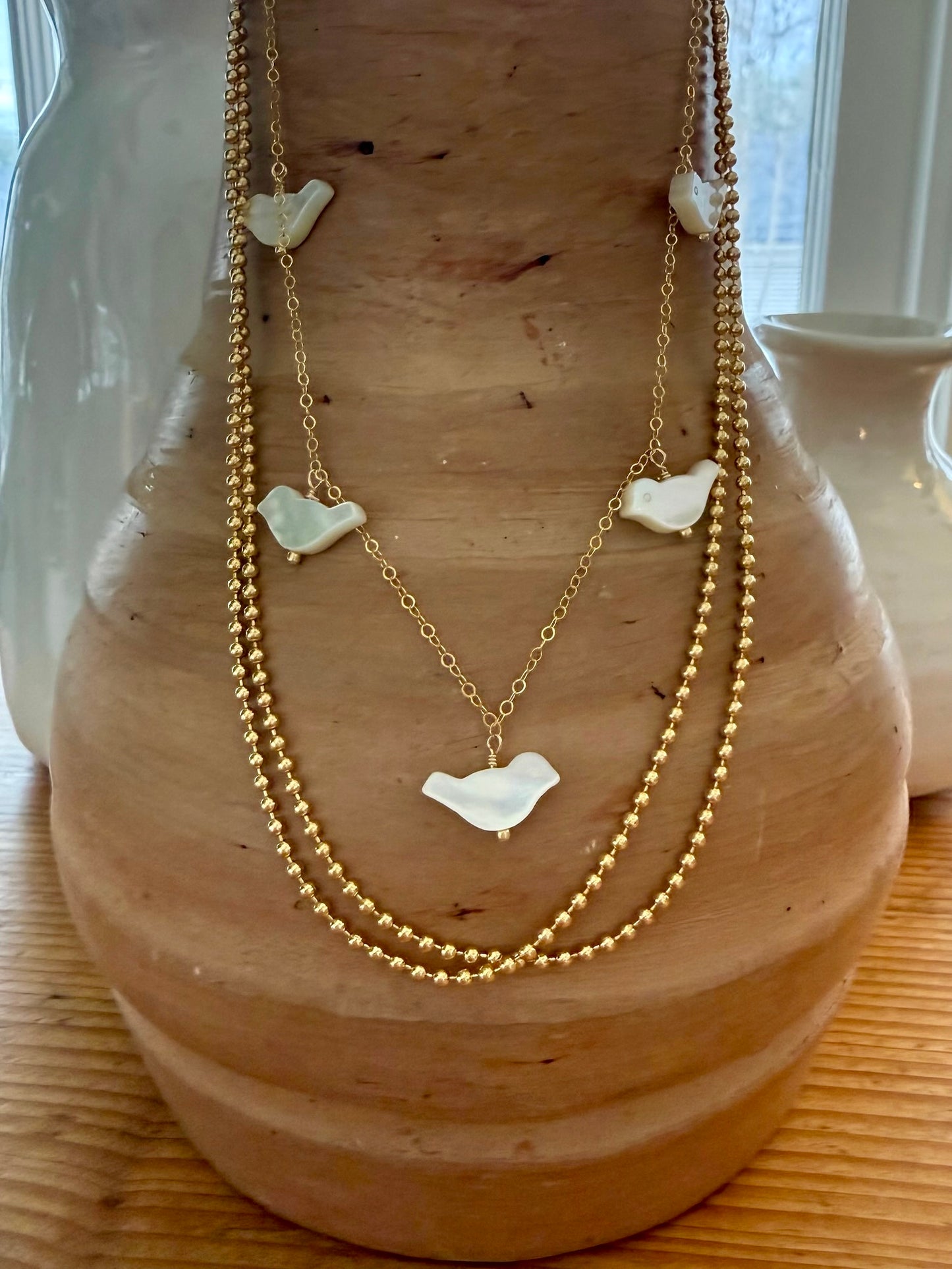 Gold Beaded Necklace