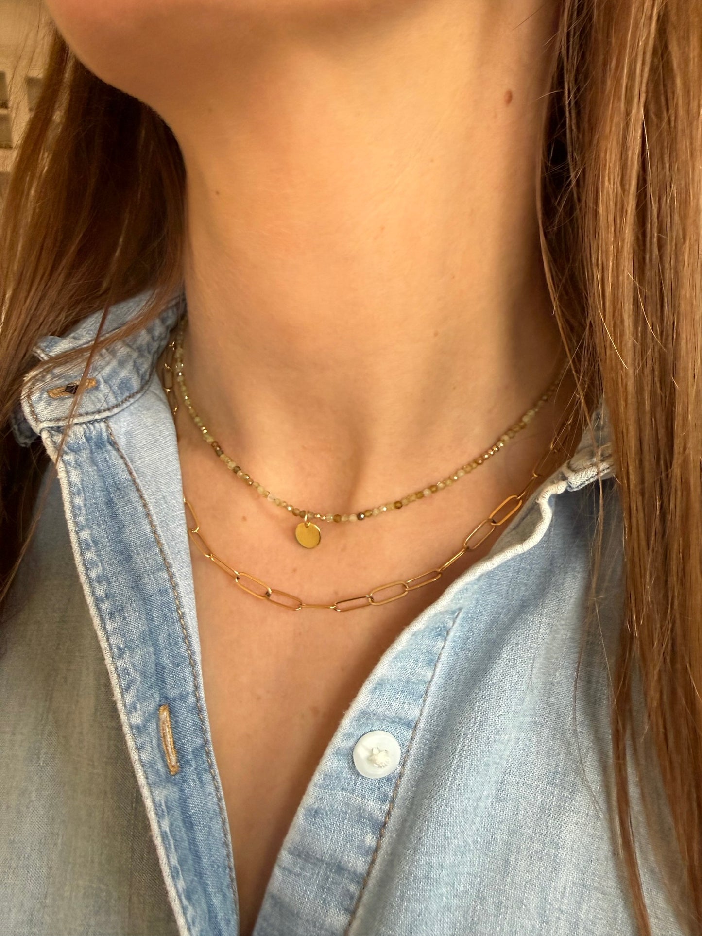 Everyday Beaded Disc Necklaces
