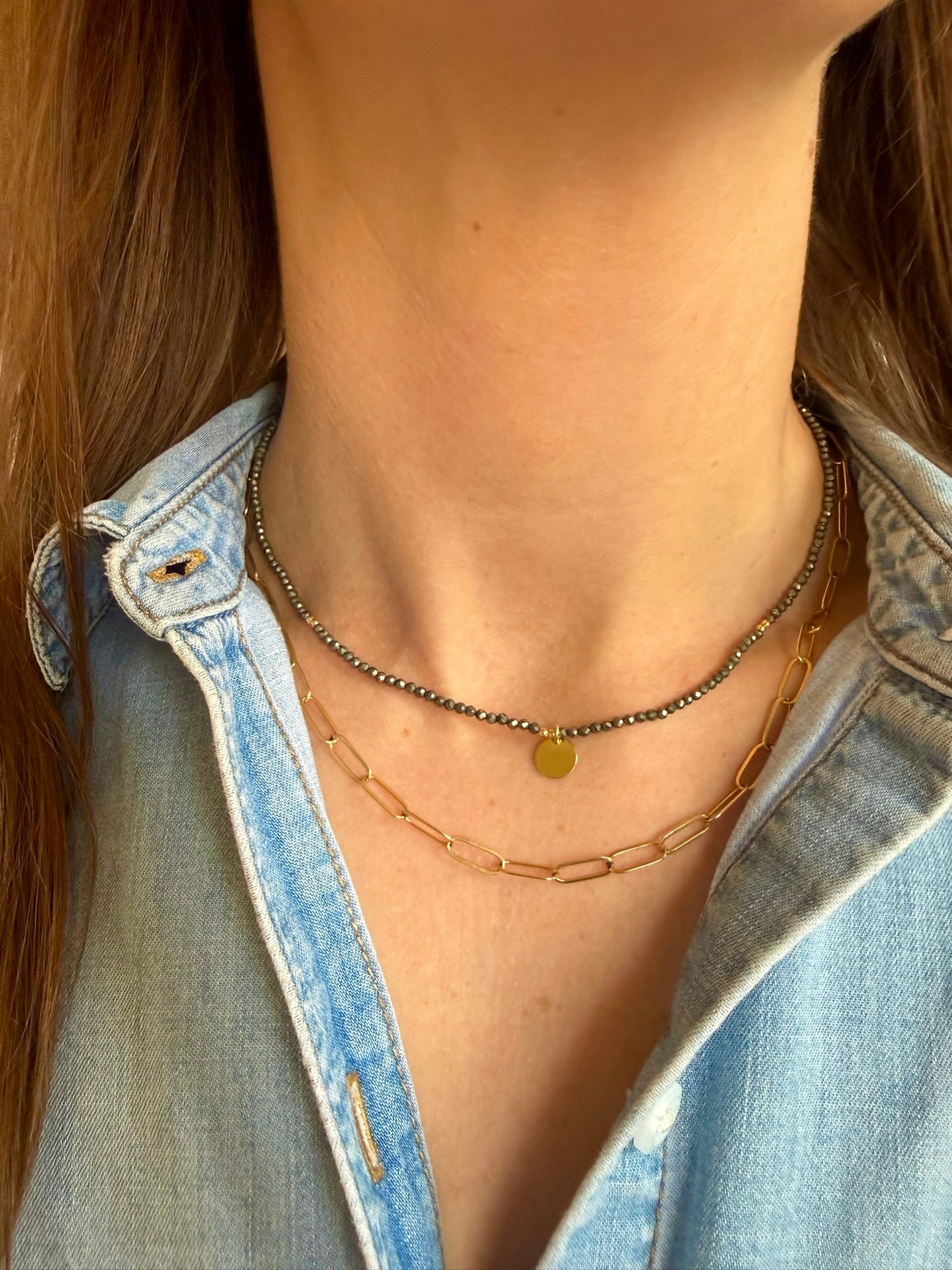 Everyday Beaded Disc Necklaces