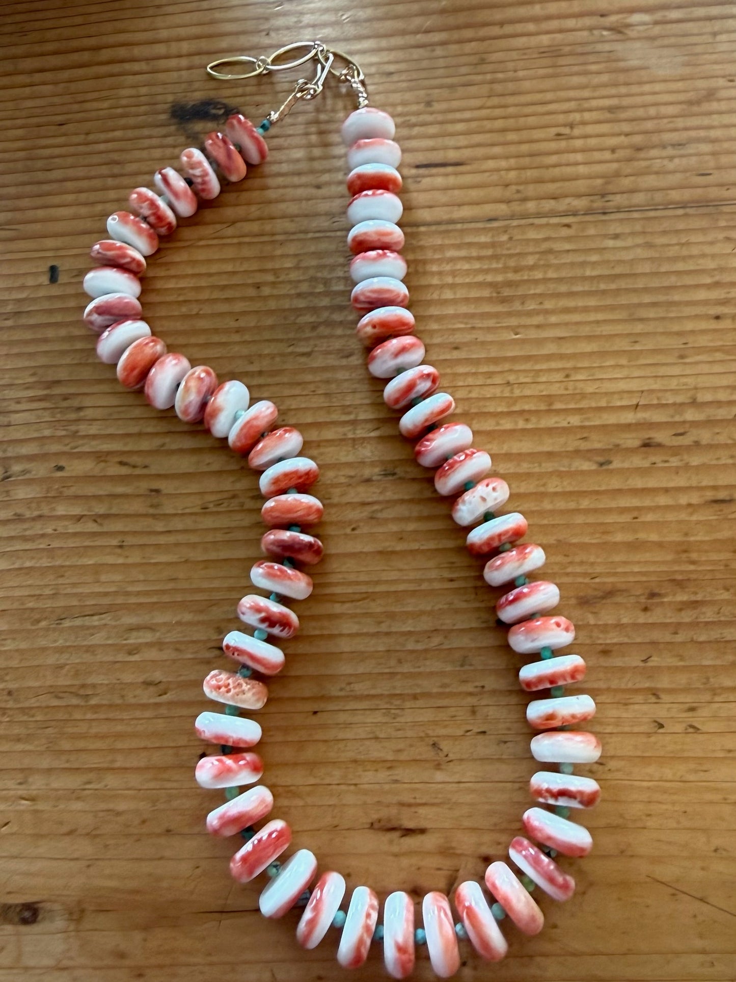 Conch Shell and Turquoise Necklace