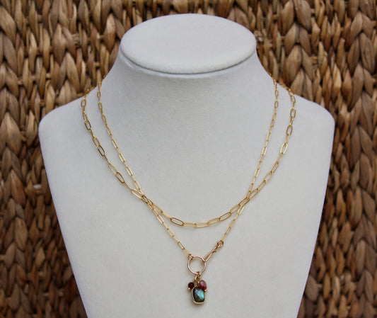 Labradorite Charm Necklace