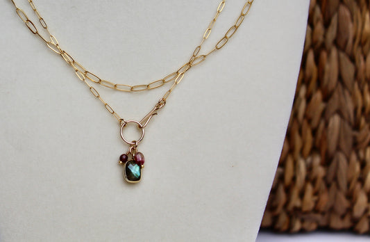 Labradorite Charm Necklace