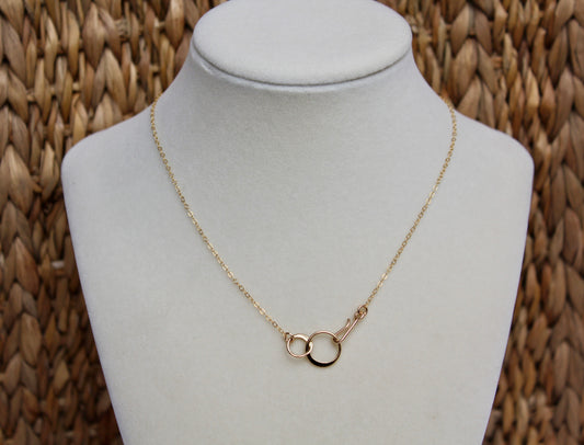 Gold Chain Necklace With Double Loop