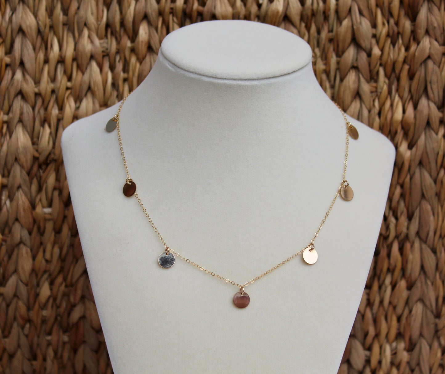Gold Disc Necklace
