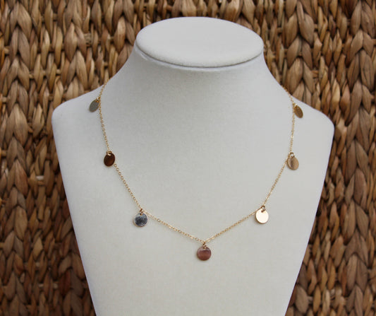 Gold Disc Necklace