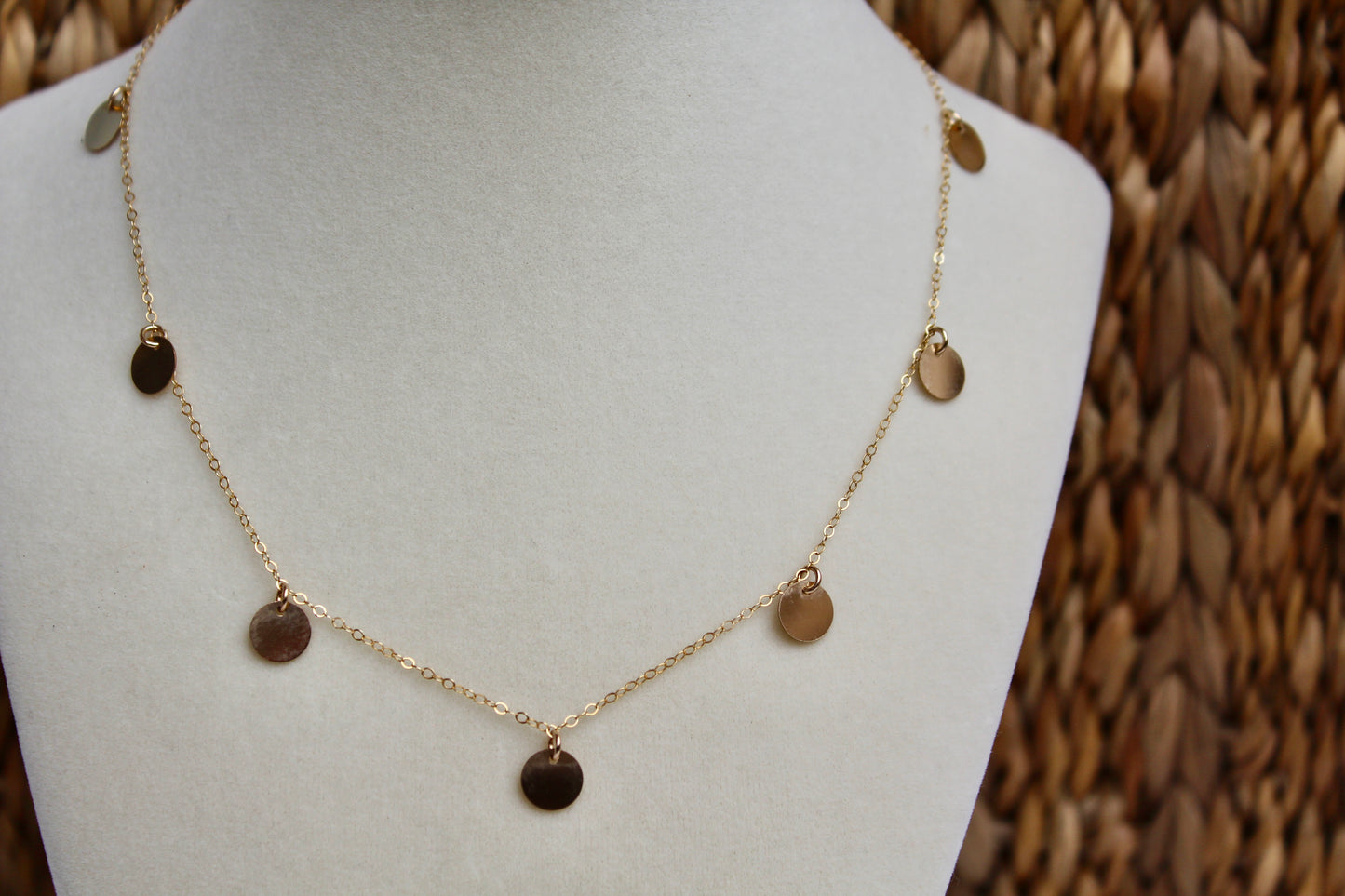 Gold Disc Necklace