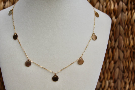 Gold Disc Necklace
