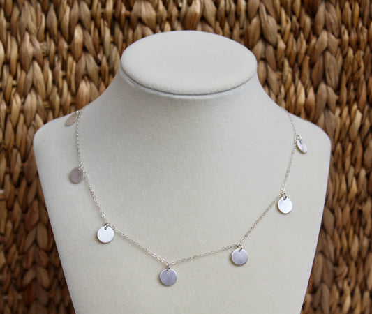 Sterling Silver Disc Necklace