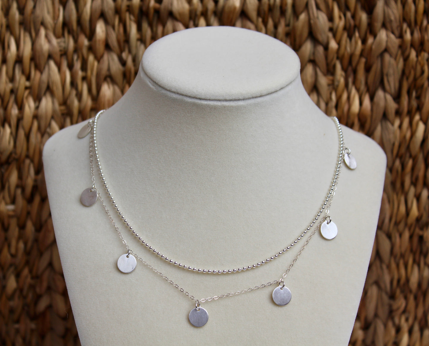 Sterling Silver Disc Necklace