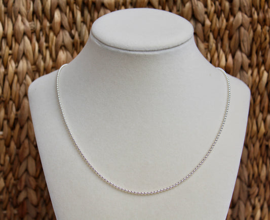 Sterling Silver Bead Necklace