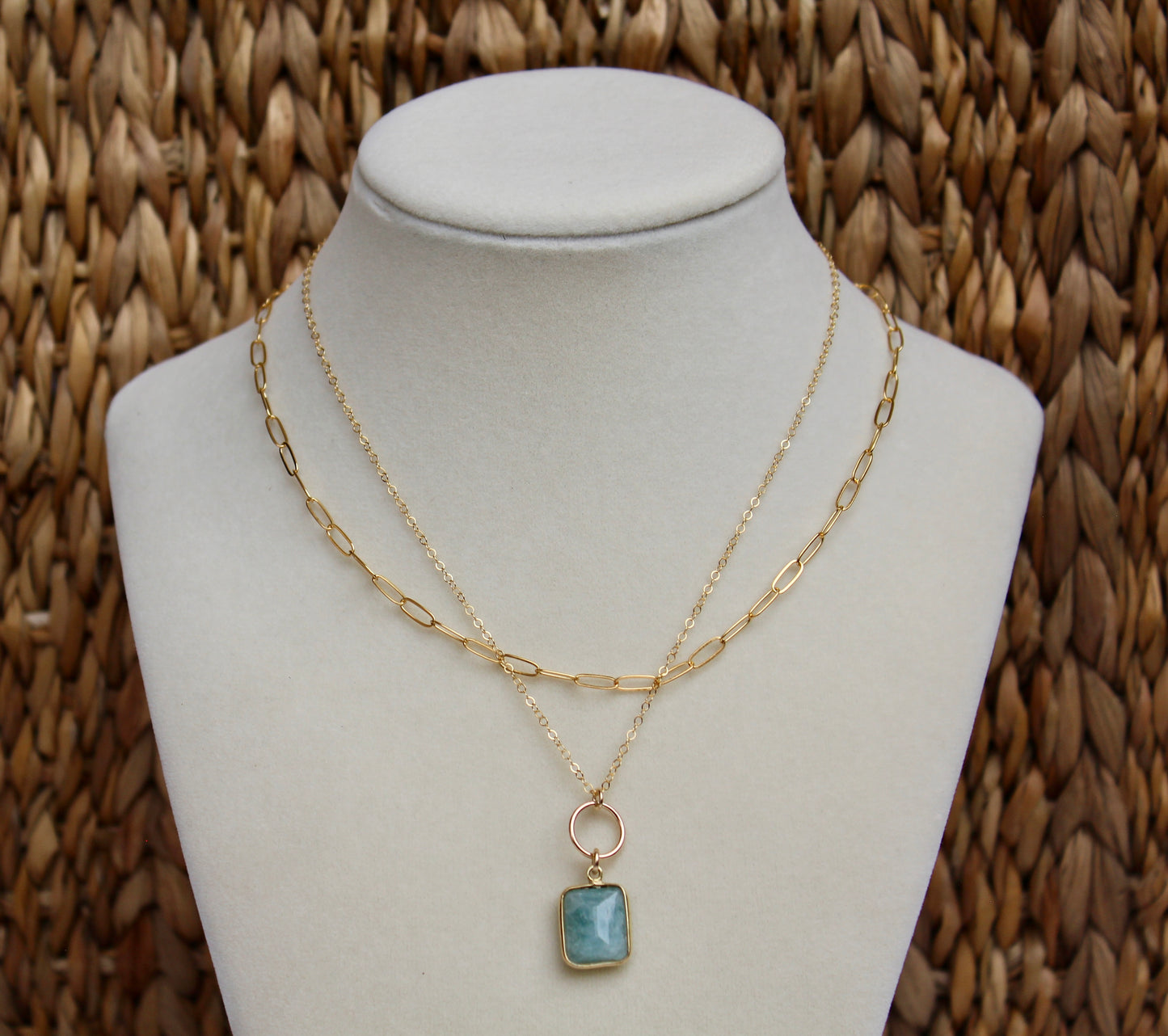 Amazonite Drop Necklace