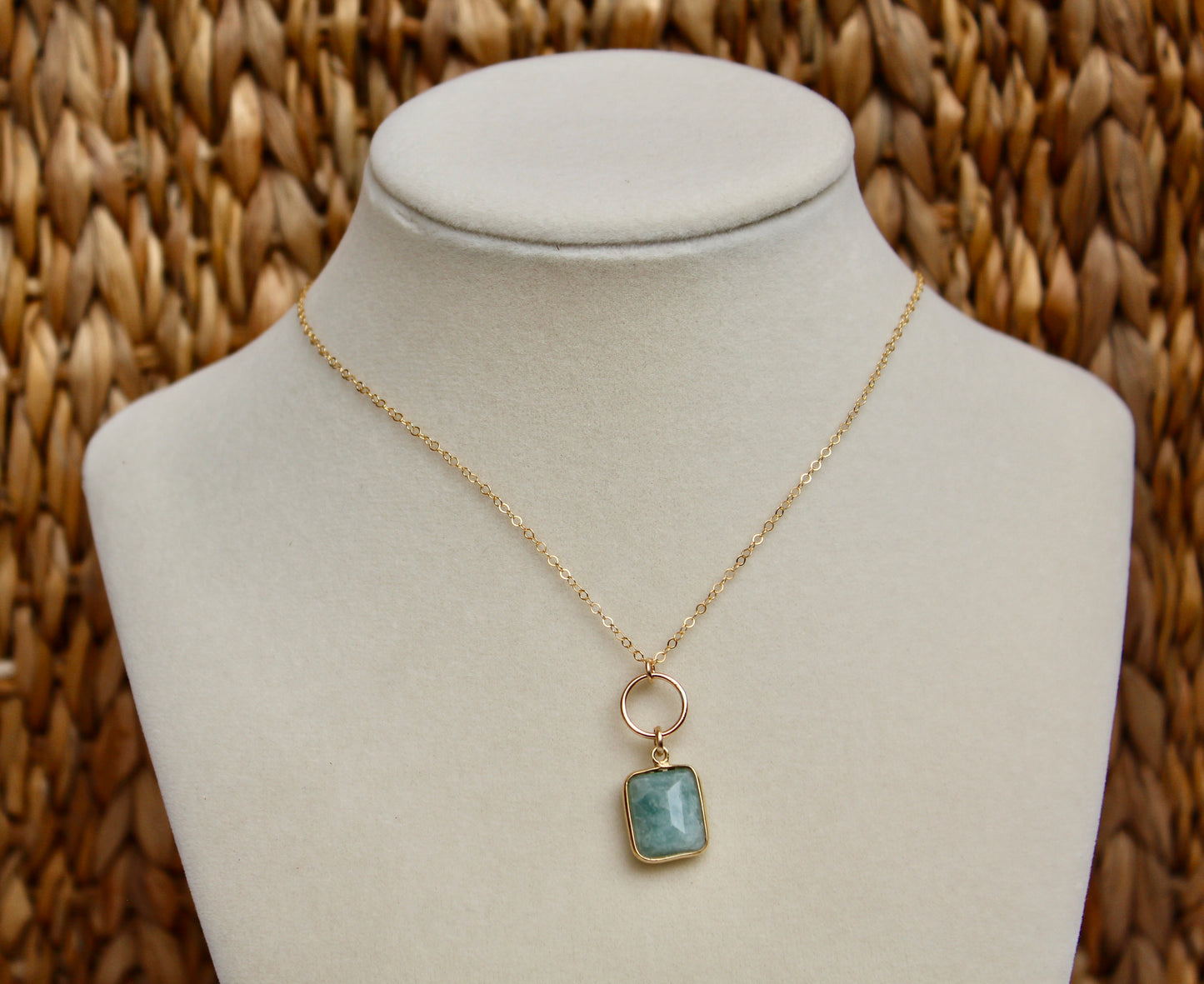 Amazonite Drop Necklace
