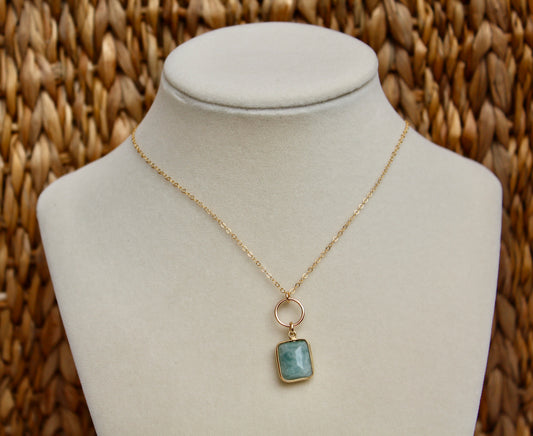 Amazonite Drop Necklace