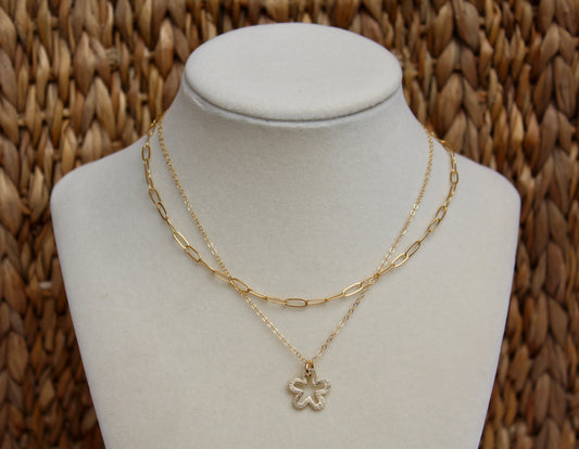 Flower Charm Necklace