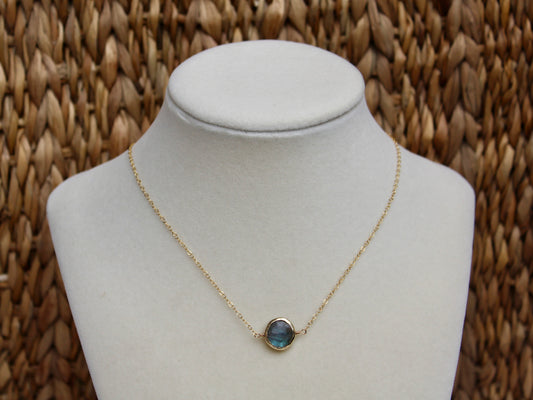 Labradorite Disc Necklace