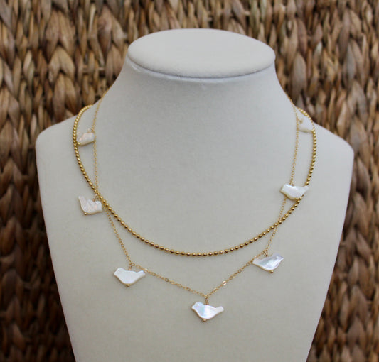 Mother of Pearl Bird Necklace