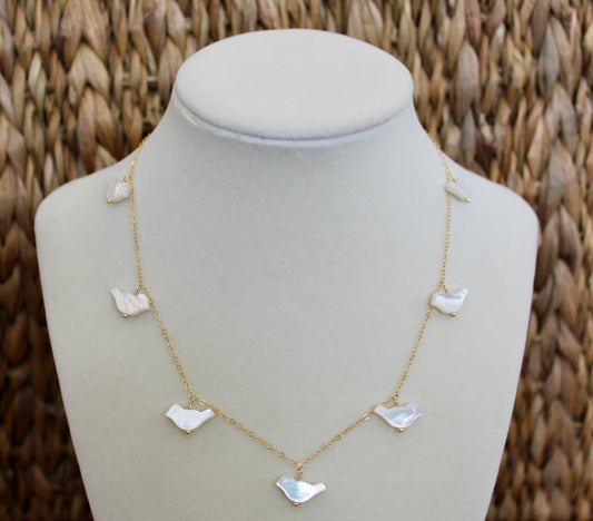 Mother of Pearl Bird Necklace