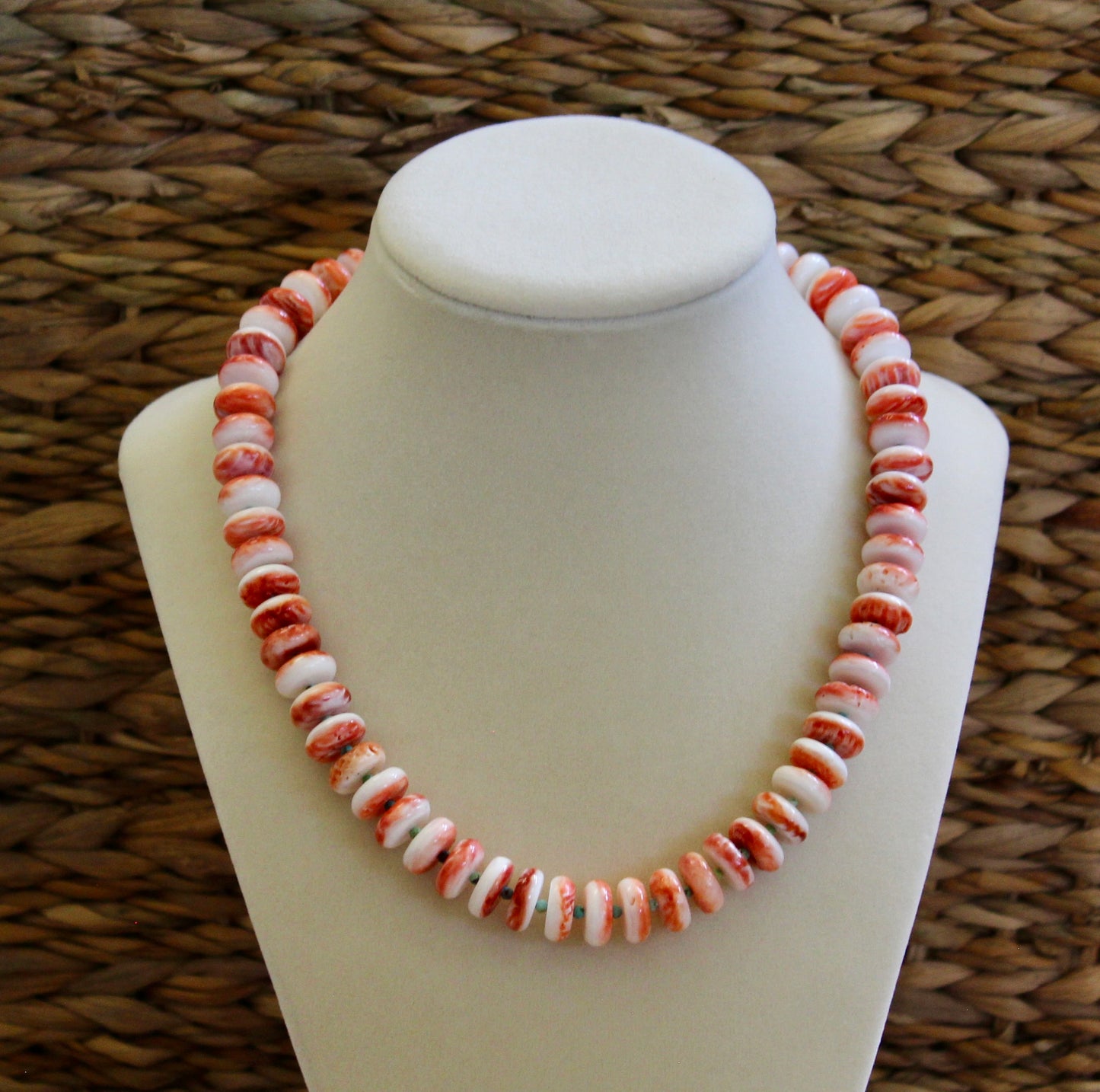 Conch Shell and Turquoise Necklace