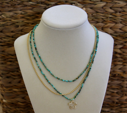 Turquoise Double Strand Necklace