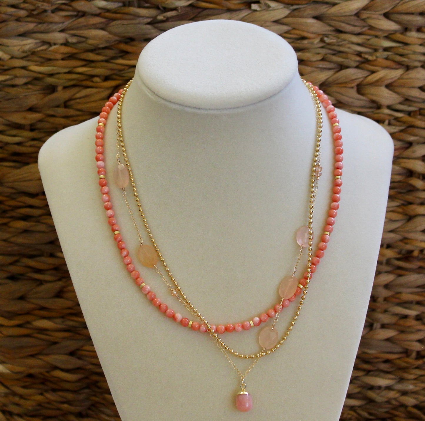 Pink Chalcedony Necklace