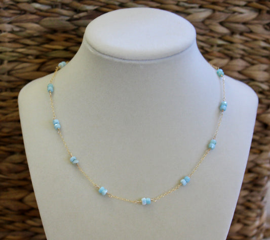Larimar Station Necklace