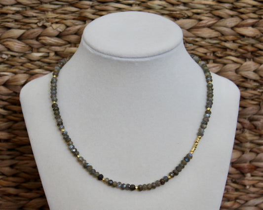 Labradorite and Gold Necklace