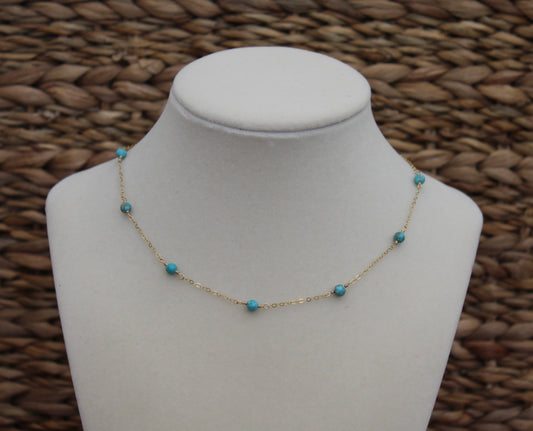 Turquoise Ball Necklace