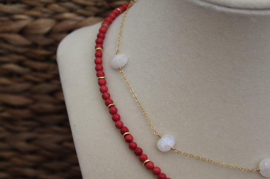 Moonstone Station Necklace