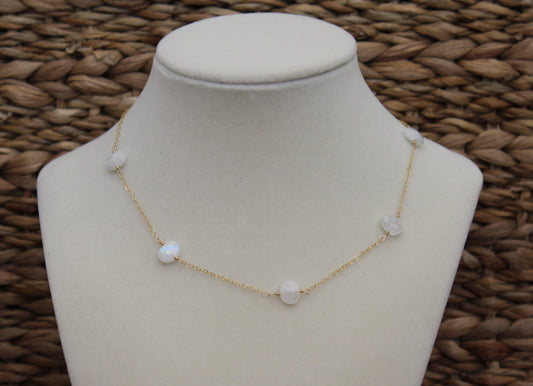 Moonstone Station Necklace