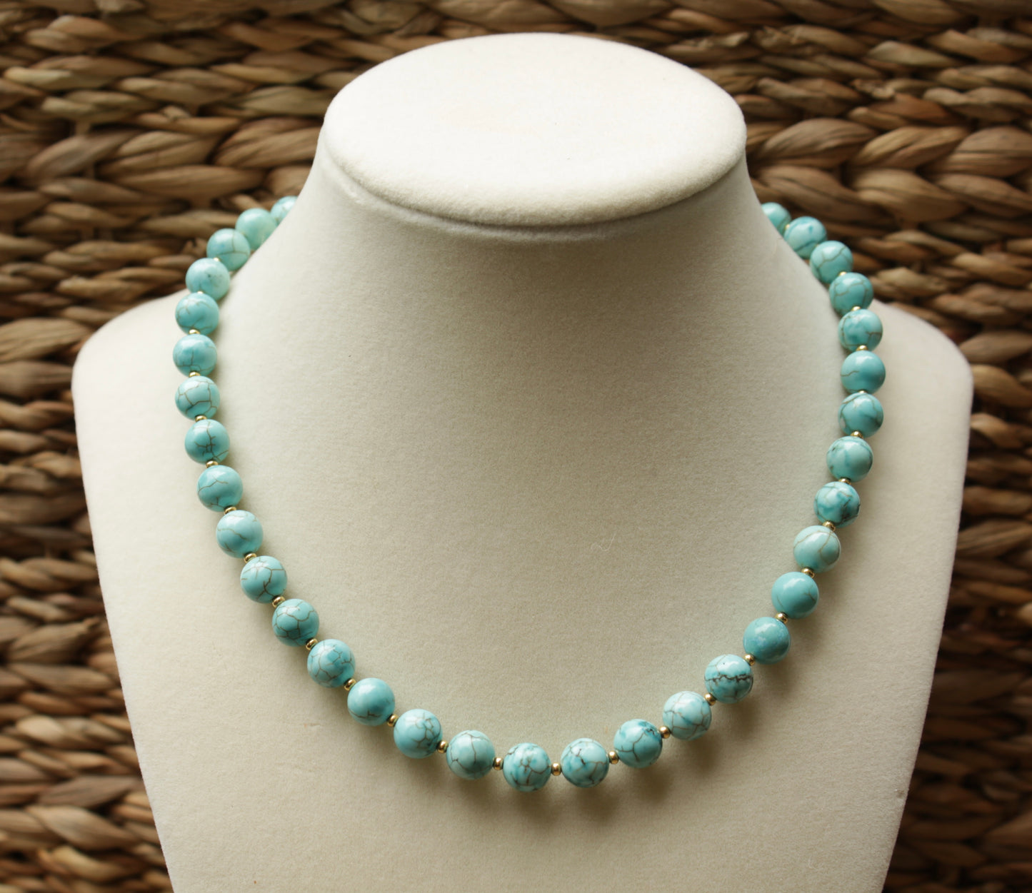 Reconstituted Turquoise Necklace