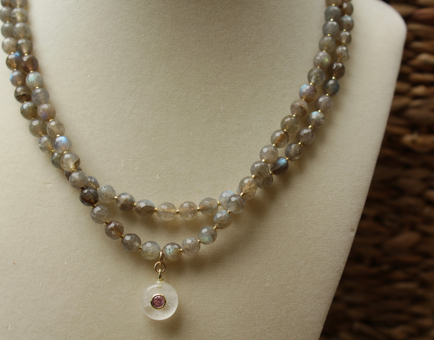 Faceted Labradorite Beaded Necklace