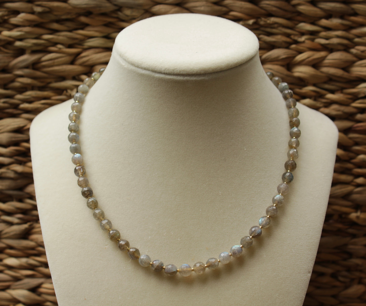 Faceted Labradorite Beaded Necklace