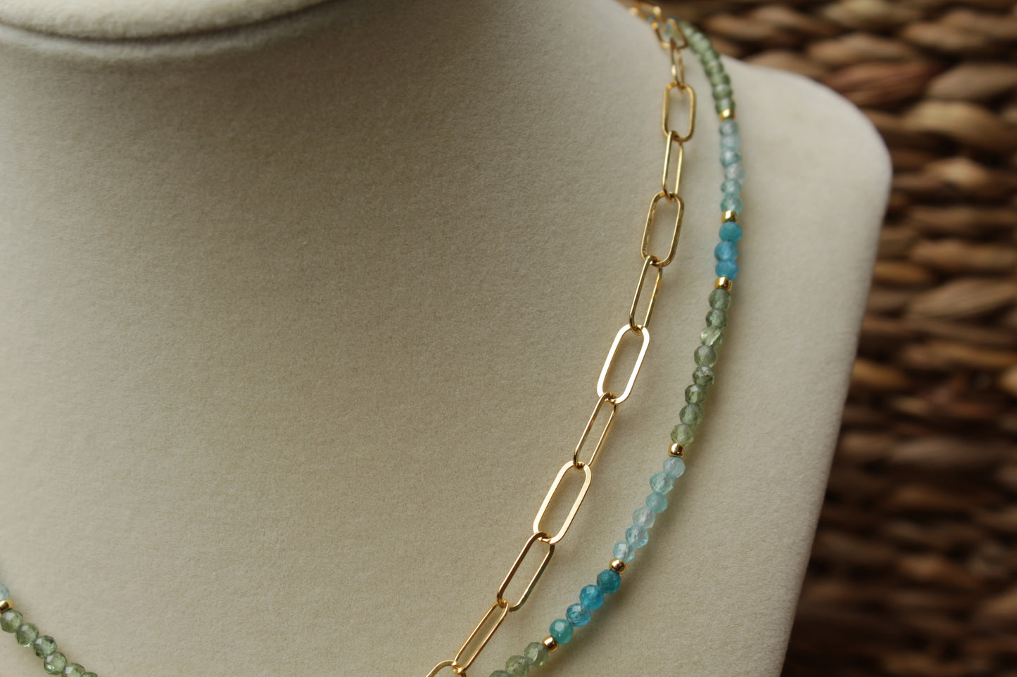 Apatite Gradient Beaded Necklace