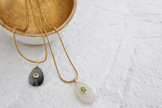 Bezel Moonstone Necklace