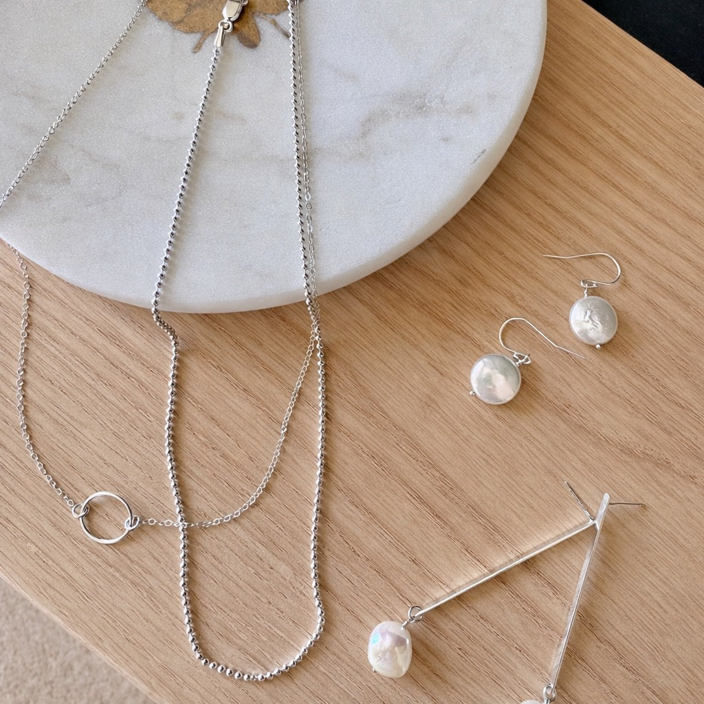 Sterling Silver Bead Necklace