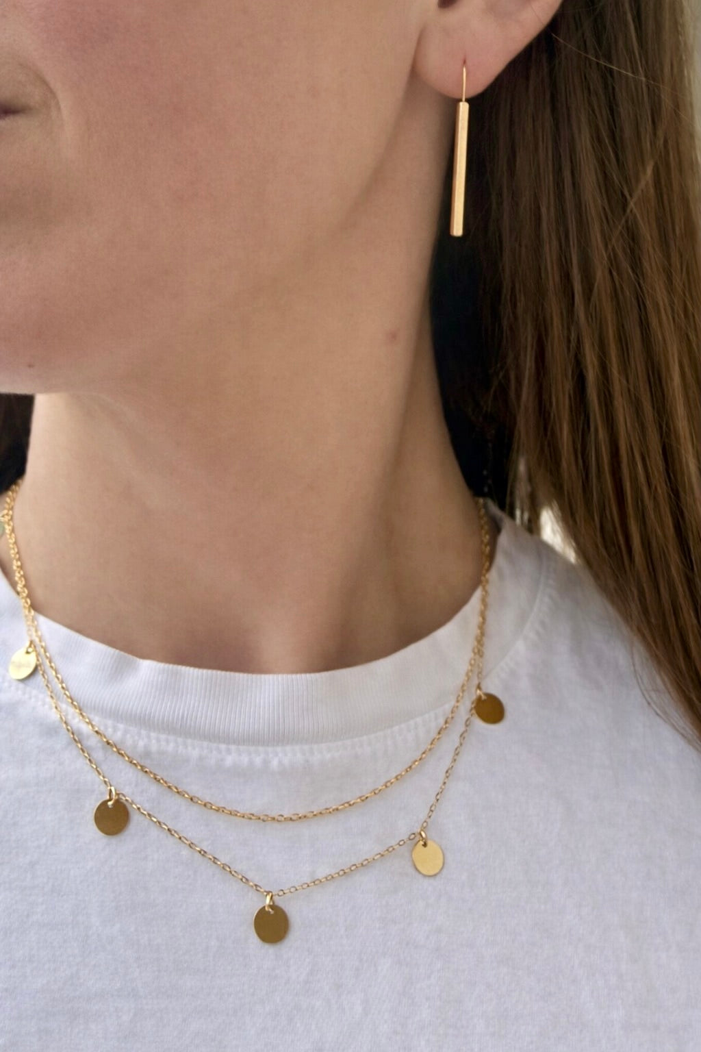 Gold Disc Necklace